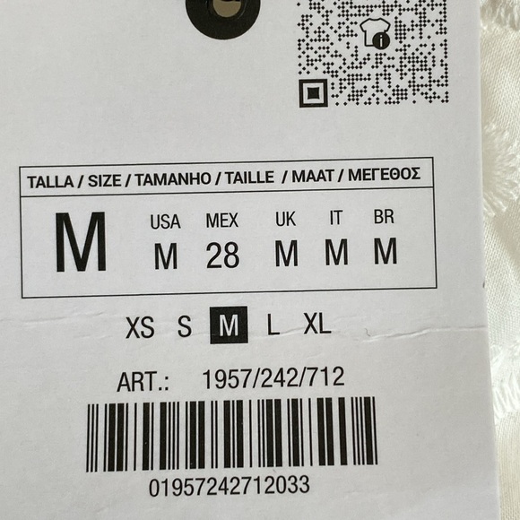 NWT. Zara ZW Collection White Cutwork Embroidery Midi Dress. Size M. - Picture 11 of 13